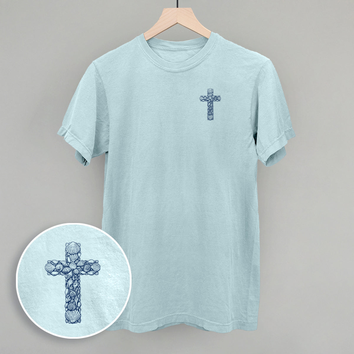 Seashell Cross (Left Chest)