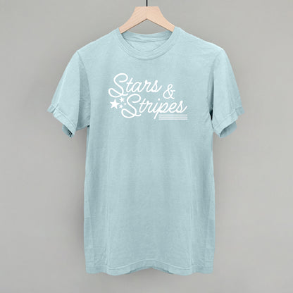 Stars & Stripes White Script