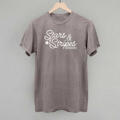Stars & Stripes White Script