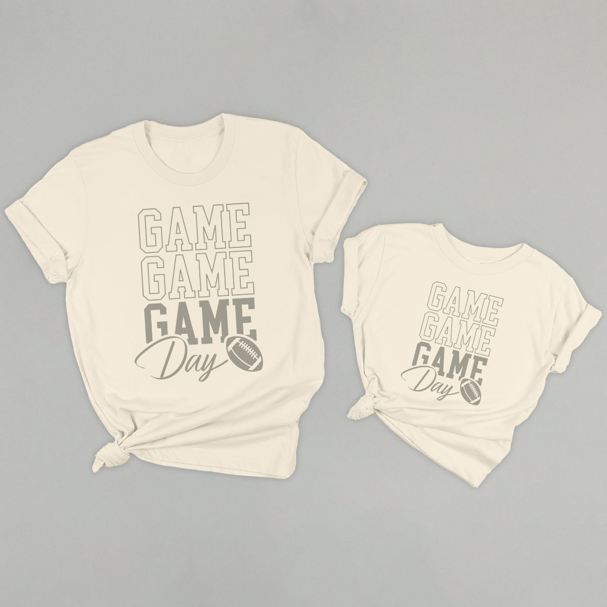 Game Game Game Day Football Grey