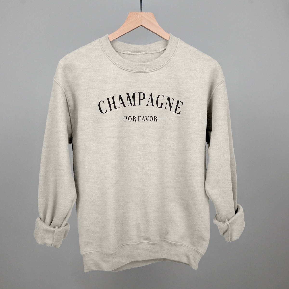 why dress champagne sweatshirt Queen of Sparkles Lavender Champagne Sweatshirt Dress Extra Small / Lavender