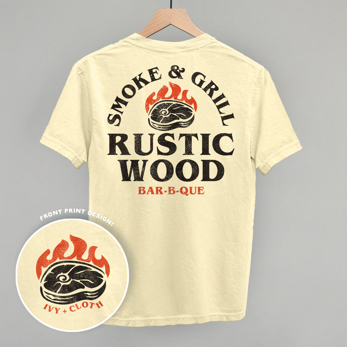 Rustic Wood BBQ (Back Print)