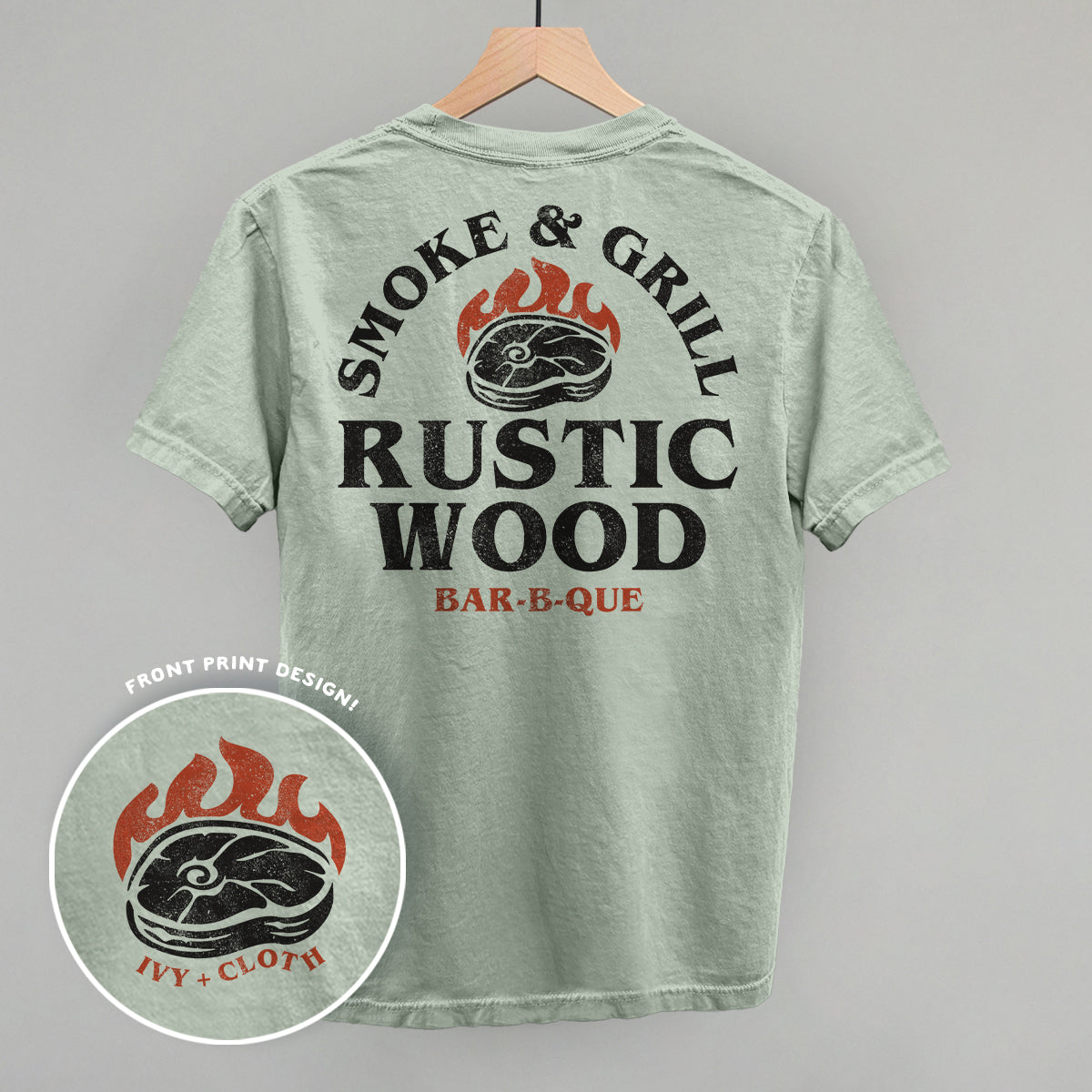 Rustic Wood BBQ (Back Print)