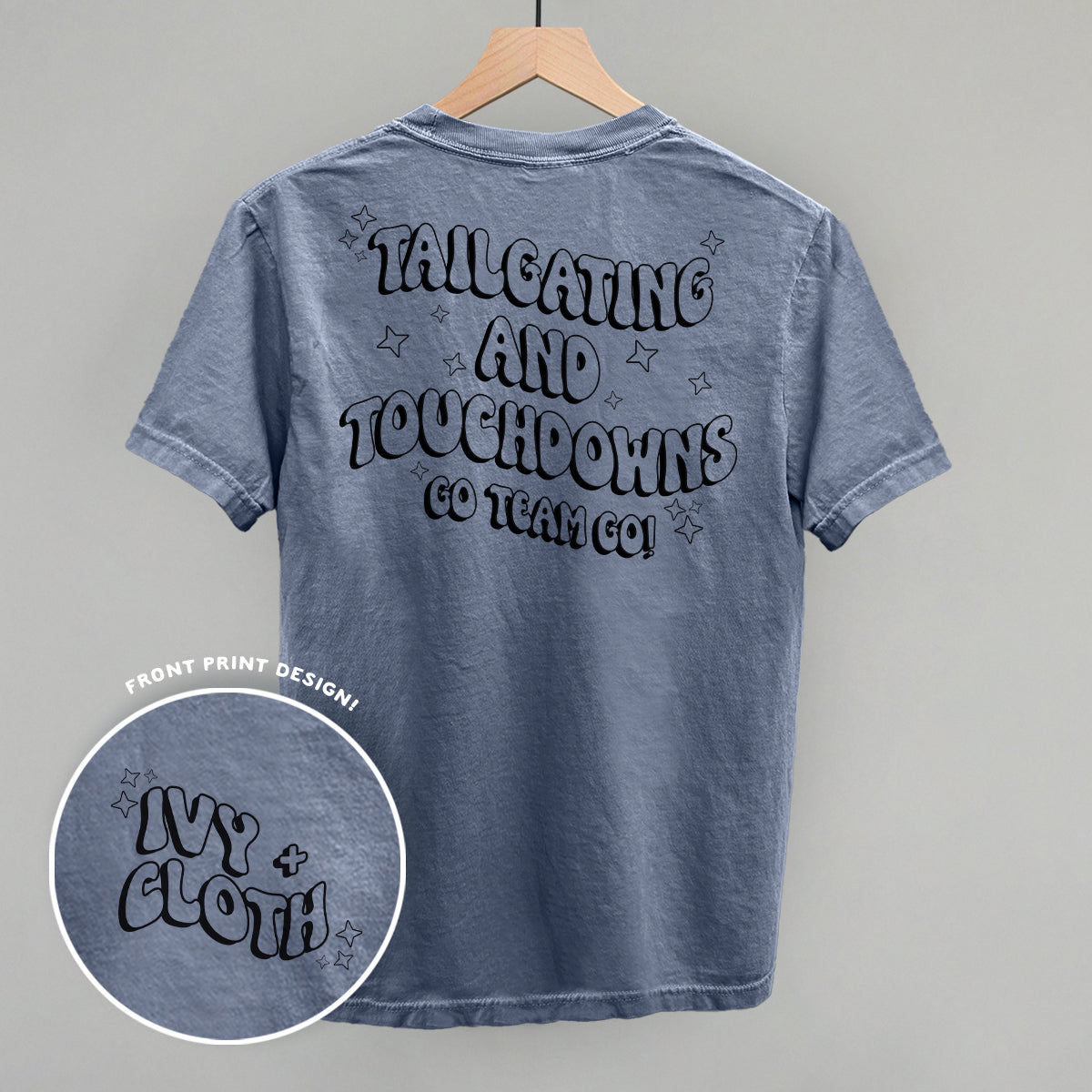 Tailgating and Touchdowns Black (Back Print)