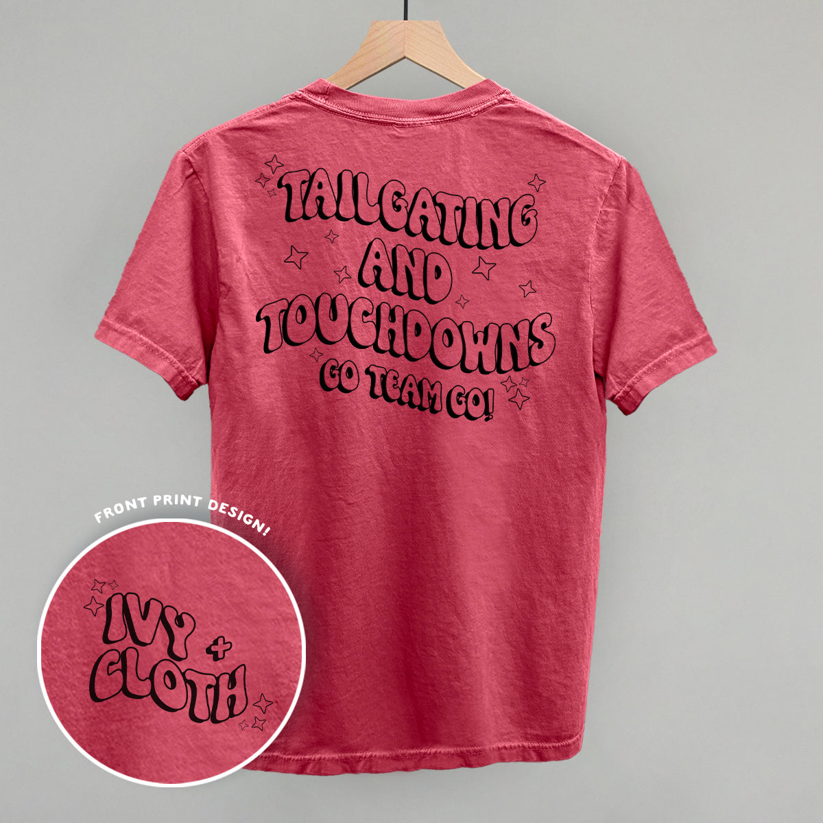 Tailgating and Touchdowns Black (Back Print)