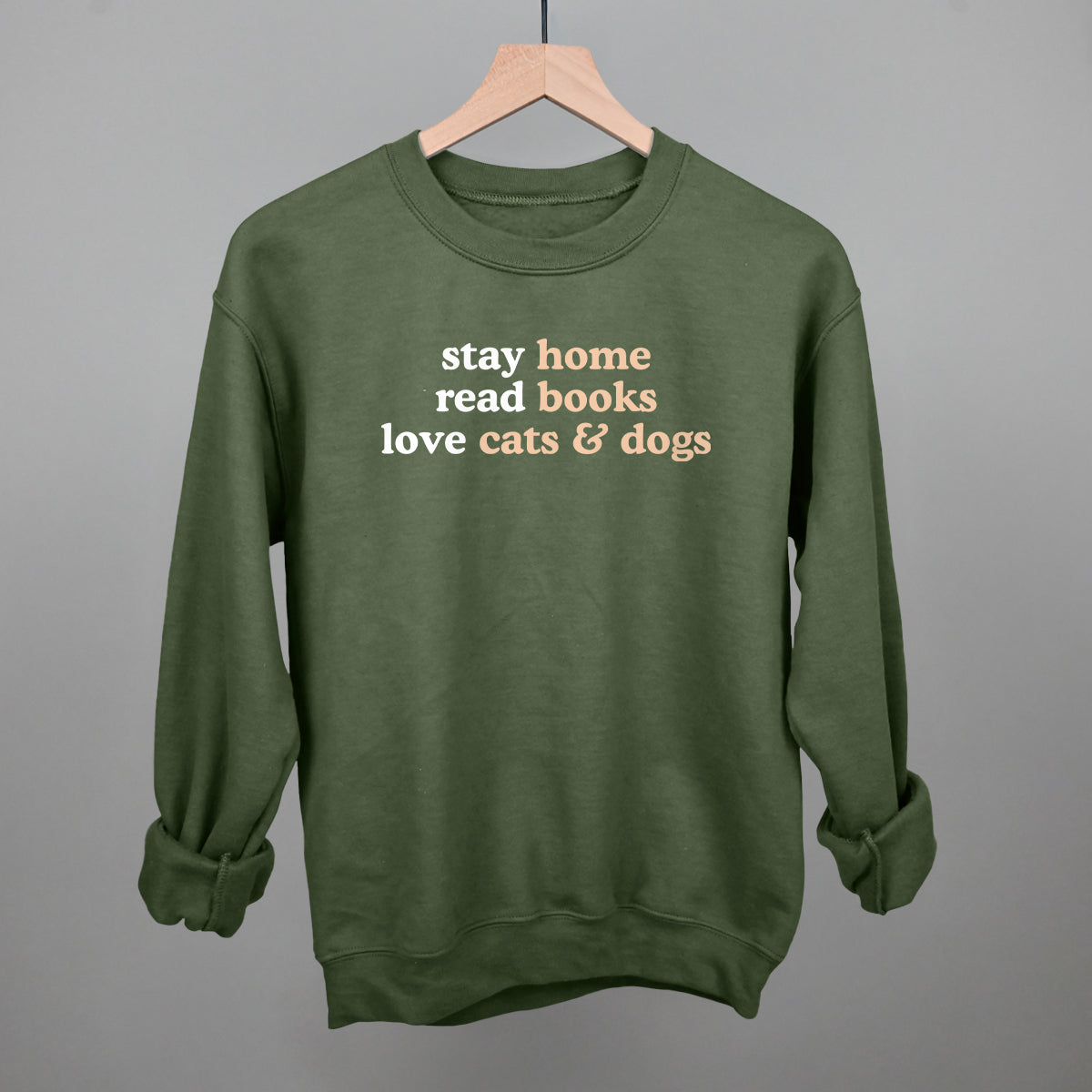Stay Home Read Books Love Cats & Dogs