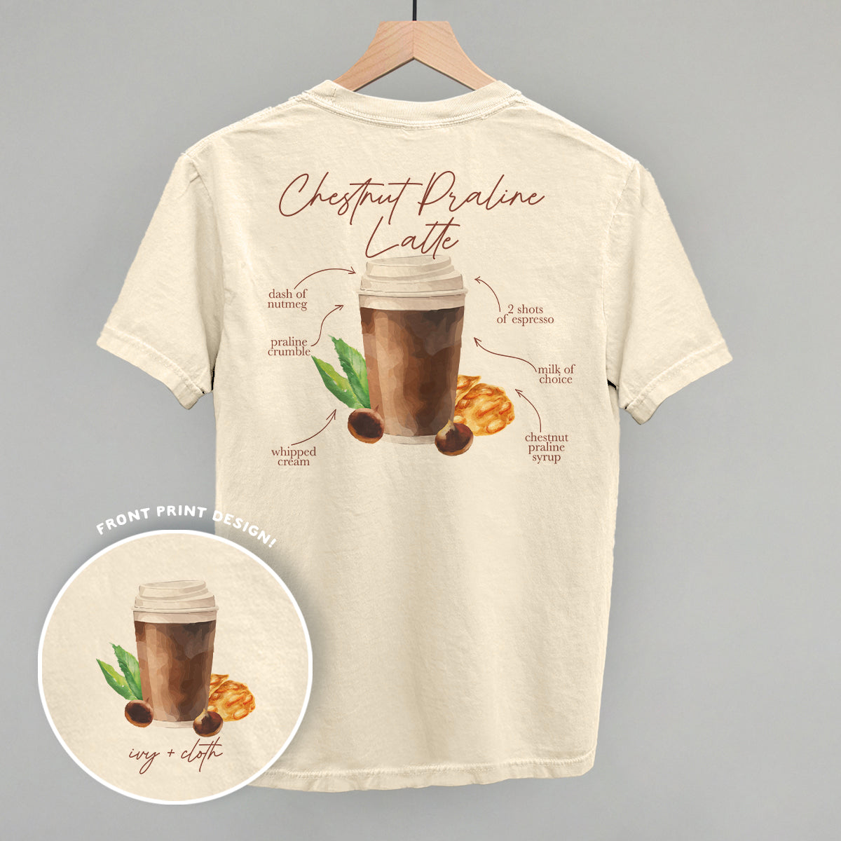 Chestnut Praline Latte Recipe (Back Print)