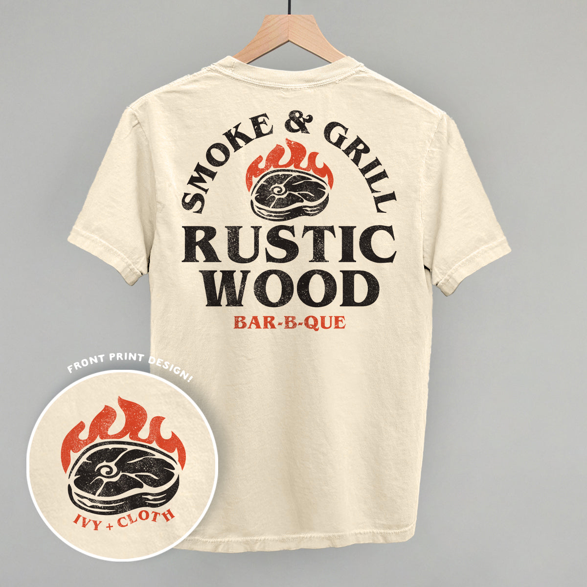 Rustic Wood BBQ (Back Print)