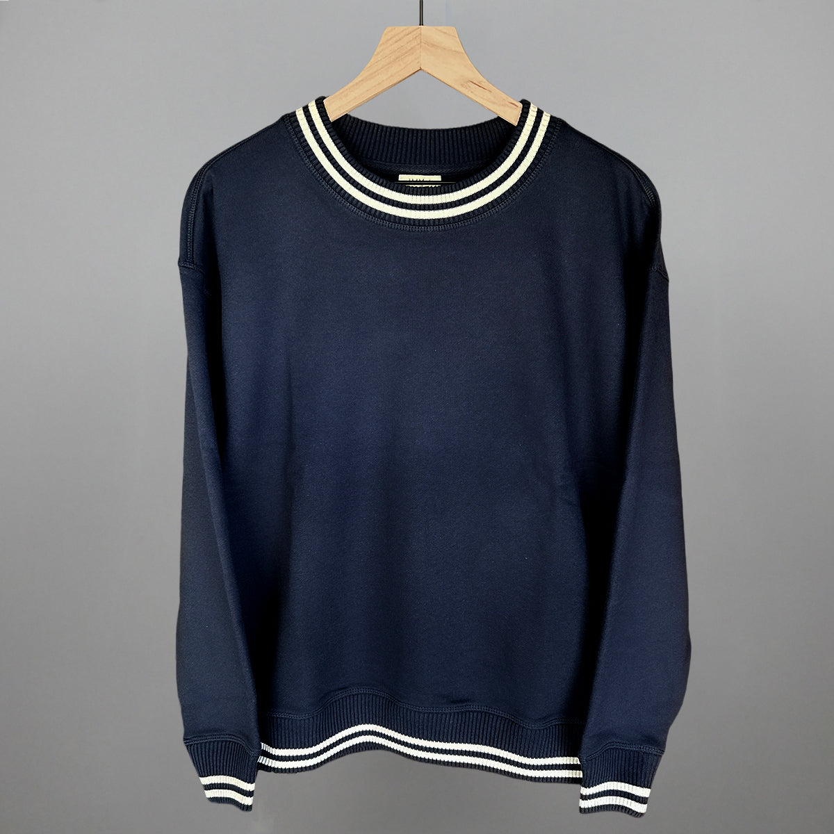 Navy Oversized Varsity Crew