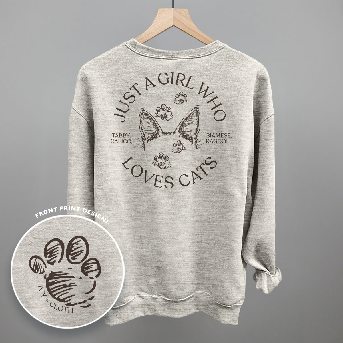 Just A Girl Who Loves Cats (Back Print)