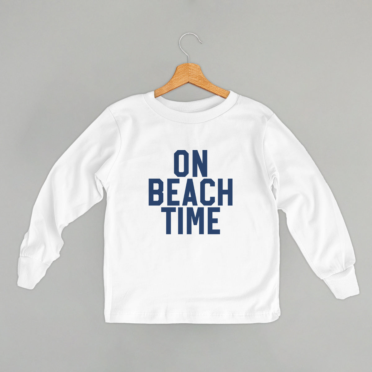 On Beach Time Block Letters (Kids)