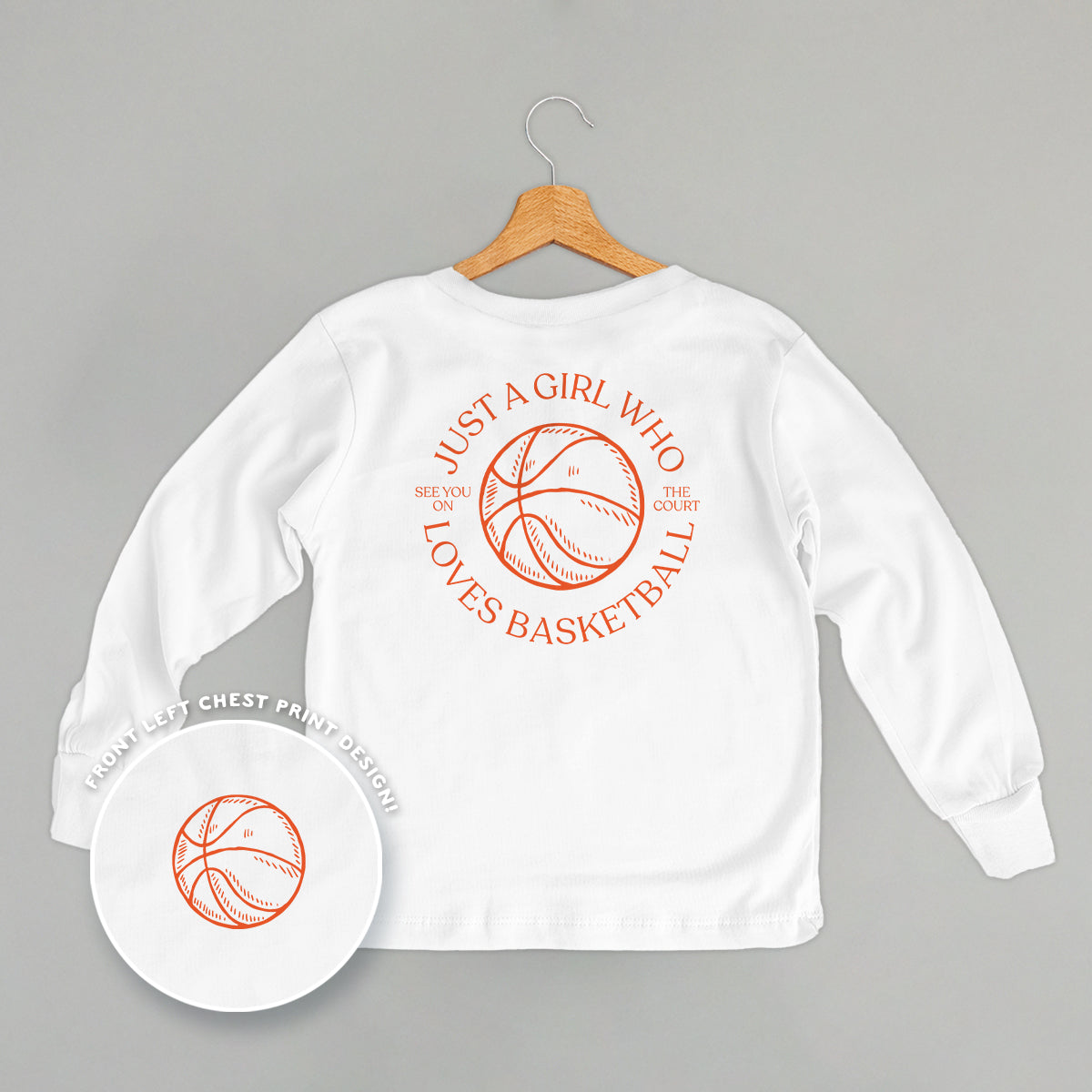 Just A Girl Who Loves Basketball (Kids Back Print)
