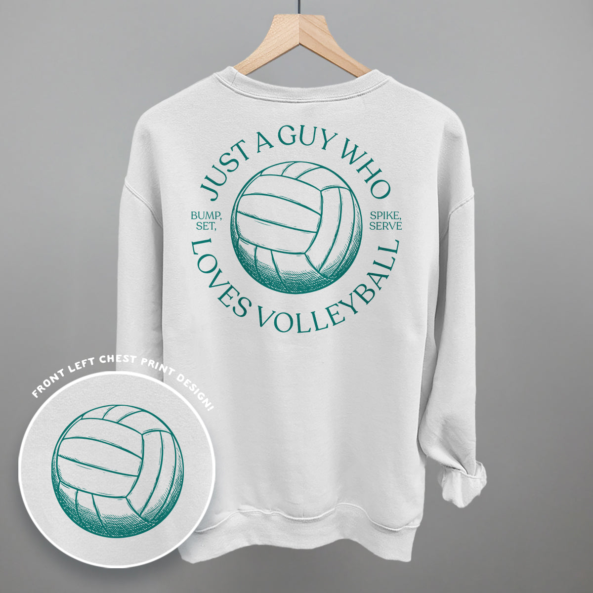 Just A Guy Who Loves Volleyball (Back Print)
