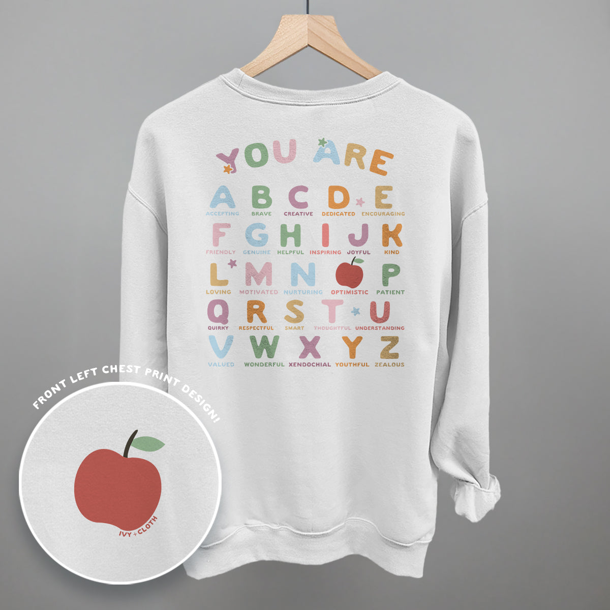 You Are (Alphabet Letters) (Back Print)