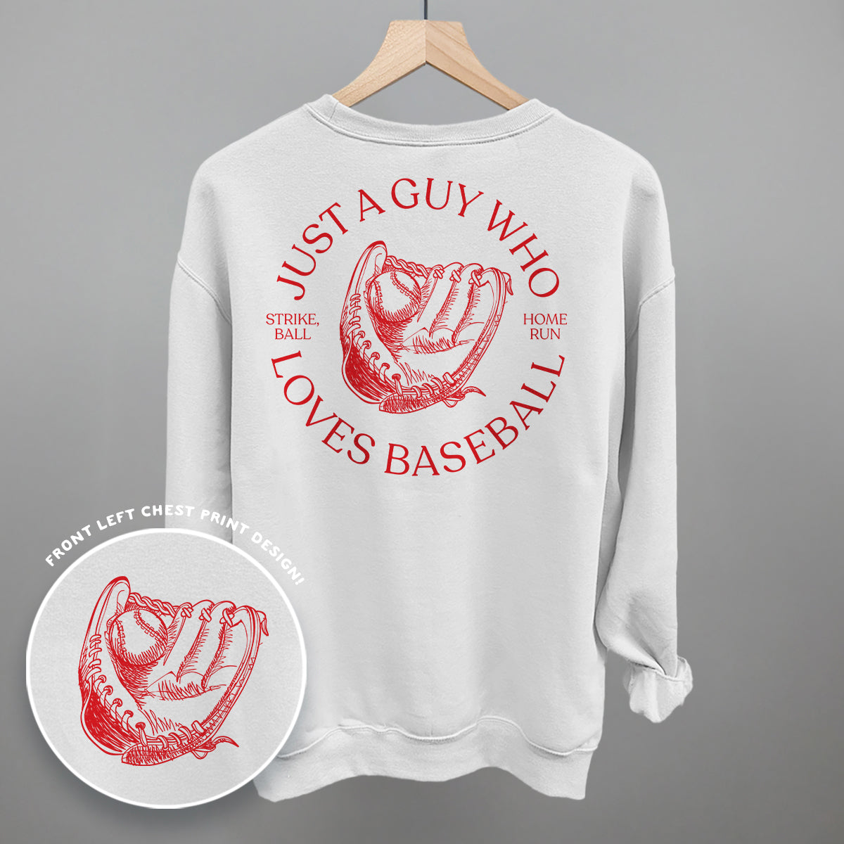 Just A Guy Who Loves Baseball (Back Print)