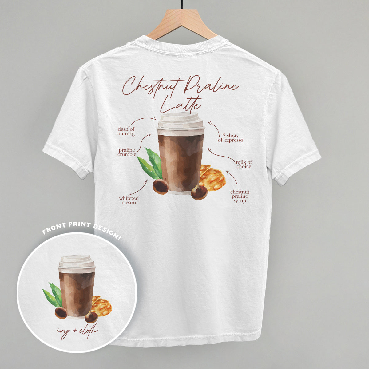 Chestnut Praline Latte Recipe (Back Print)