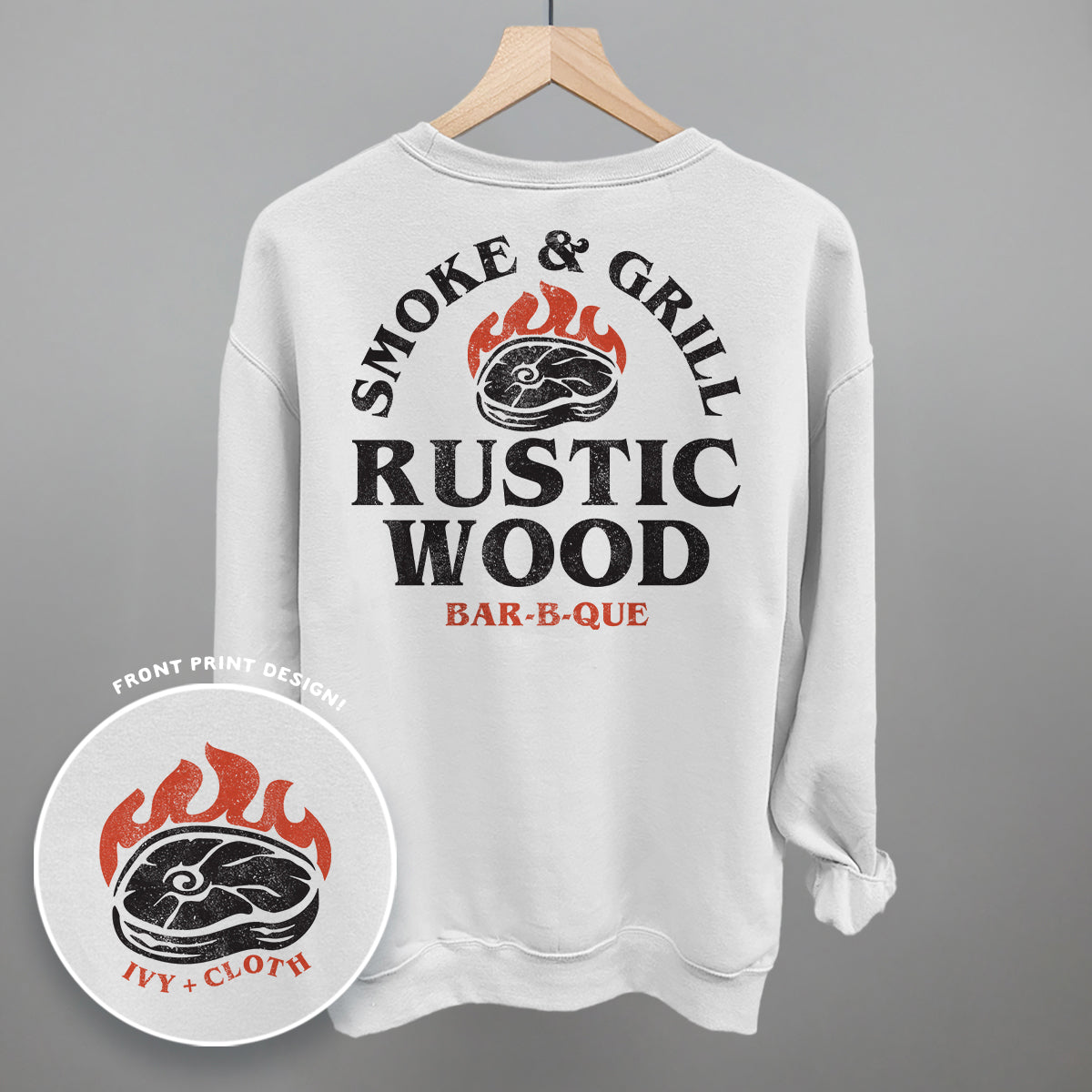 Rustic Wood BBQ (Back Print)