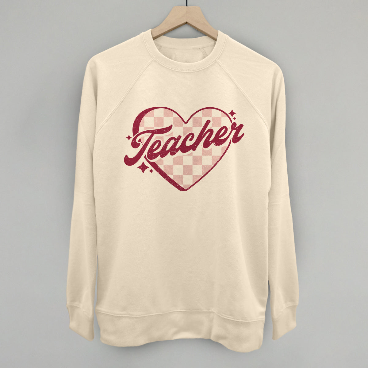 Teacher Checkerboard Heart