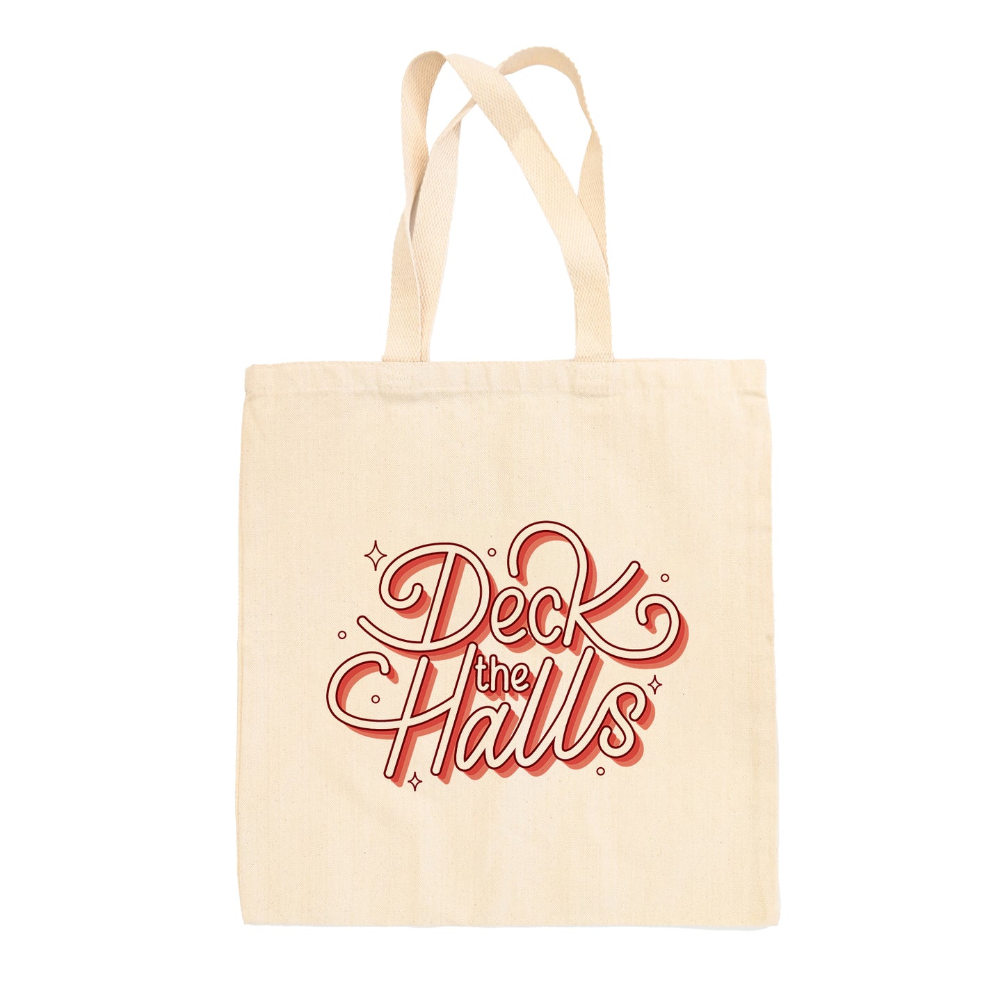 Deck The Hall Sparkle Script Tote Bag