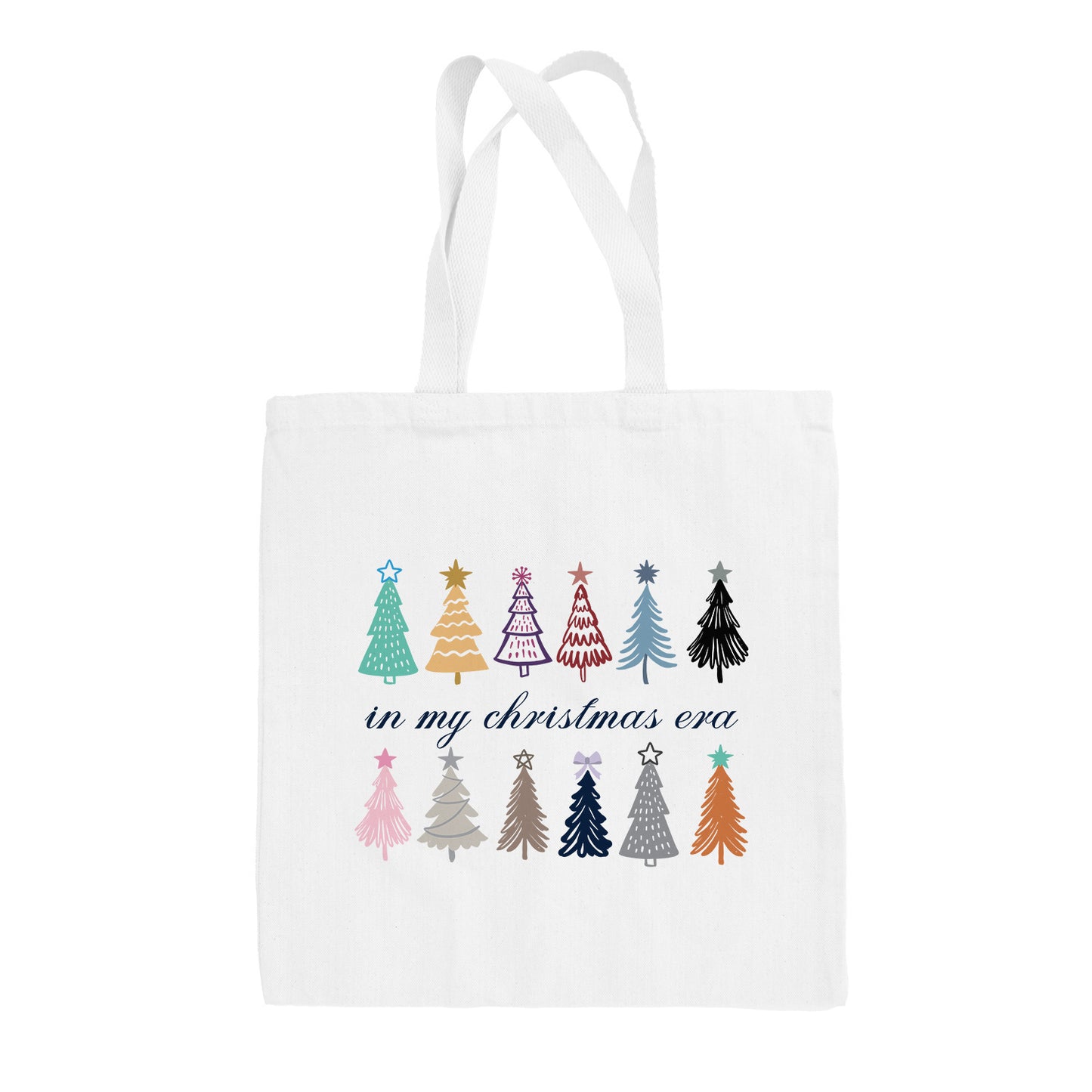 In My Christmas Era Christmas Tree Doodles Tote Bag
