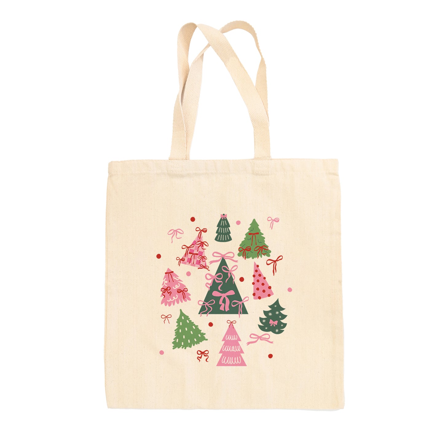 Bow Christmas Trees Tote Bag