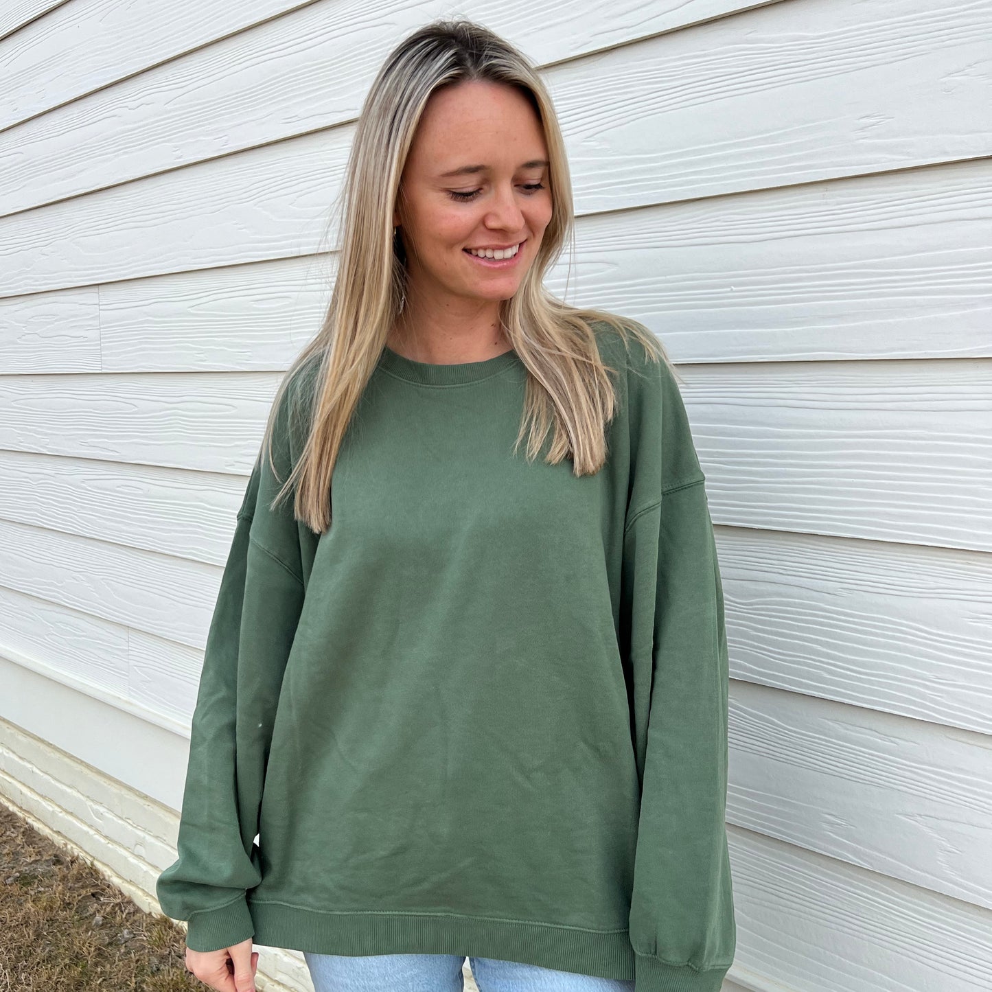 Moss Oversized Boxy Crew