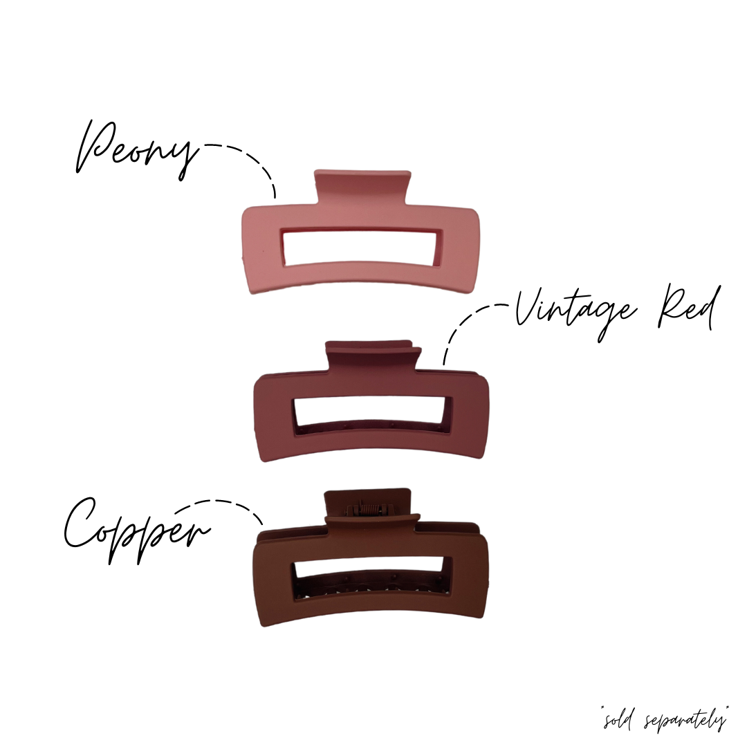 Copper Rectangles Claw Clip
