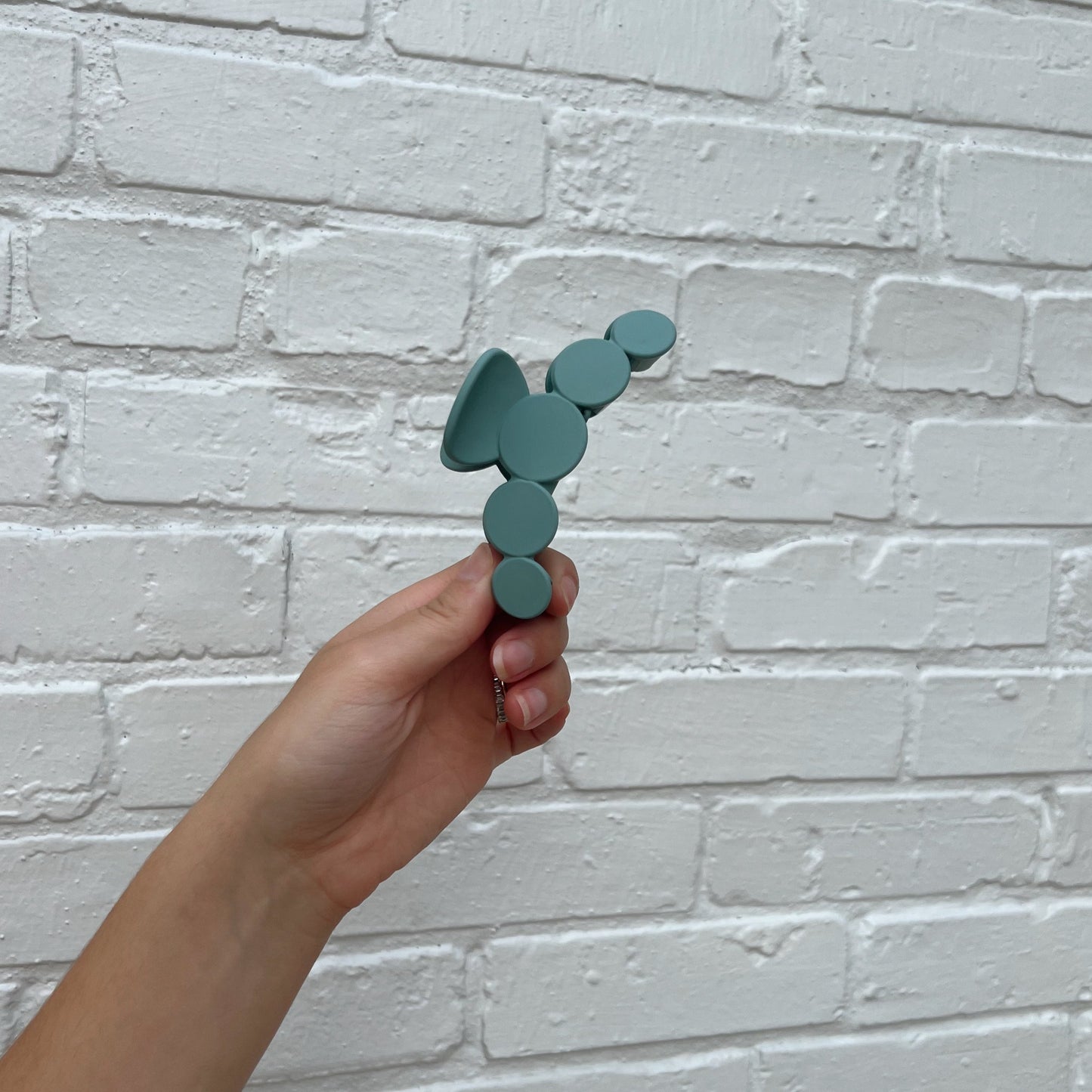 Sky Blue Circles Claw Clip
