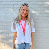 Neon Pink Lanyard