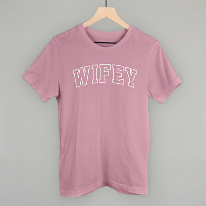 Wifey (White Collegiate Outline)