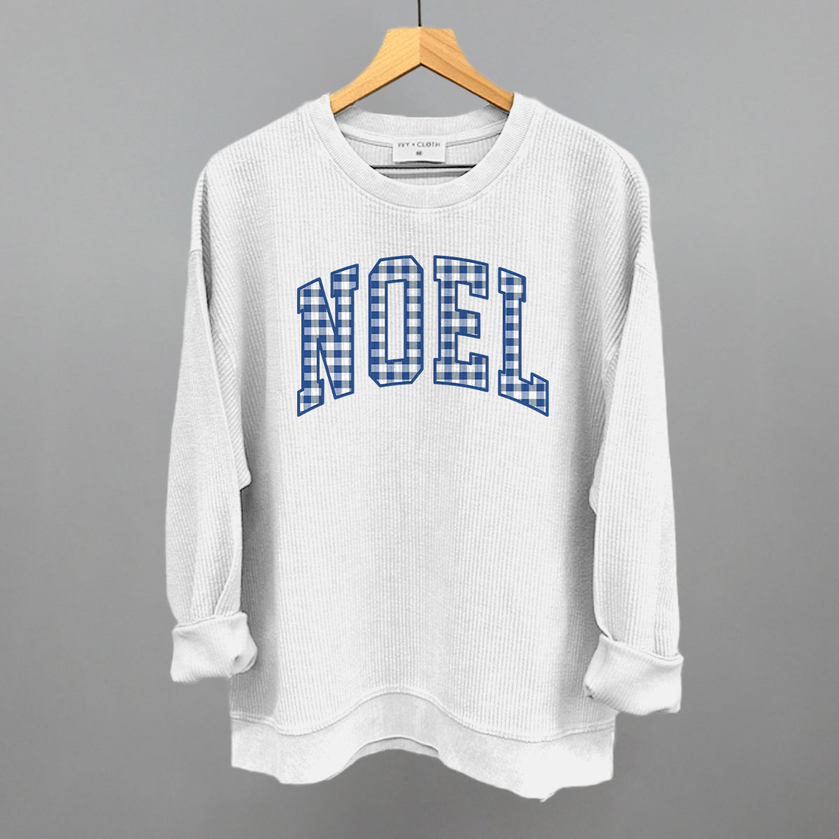 Noel Blue Gingham Arch