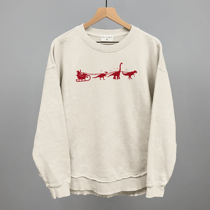 Dinosaurs And Santa's Sleigh