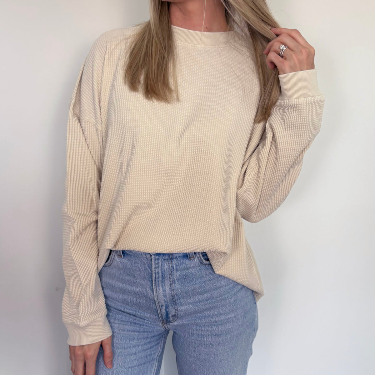 Tapioca Relaxed Waffle Long Sleeve