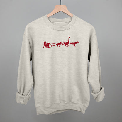 Dinosaurs And Santa's Sleigh