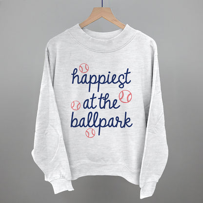 Happiest At The Ballpark Navy Script