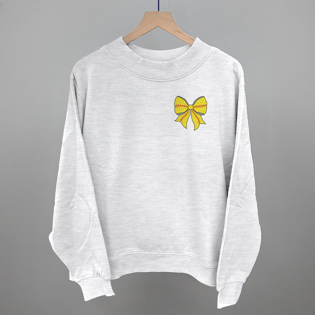 Softball Bow (Left Chest Print)