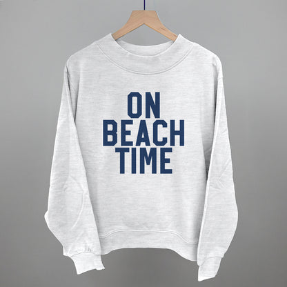 On Beach Time Block Letters