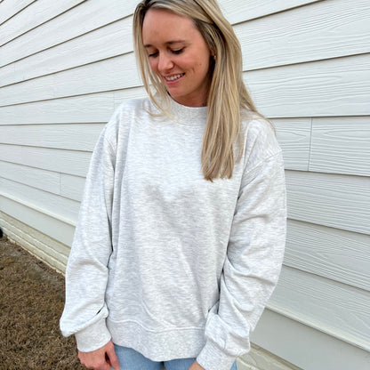Ash Oversized French Terry Mockneck