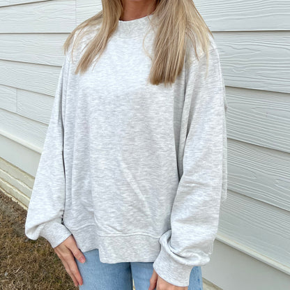 Ash Oversized French Terry Mockneck