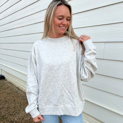 Ash Oversized French Terry Mockneck