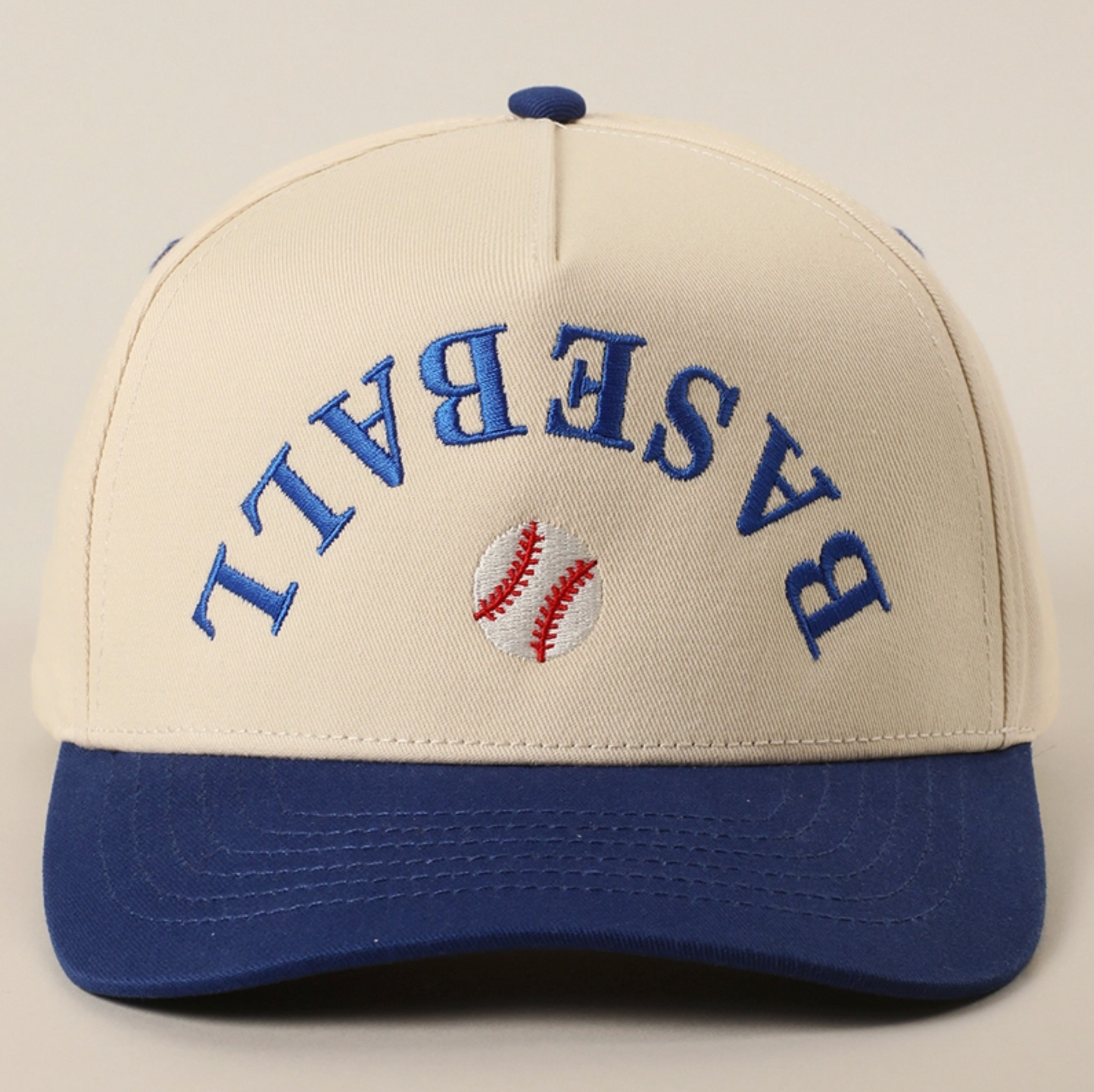 Baseball Upside Down Lettering Hat