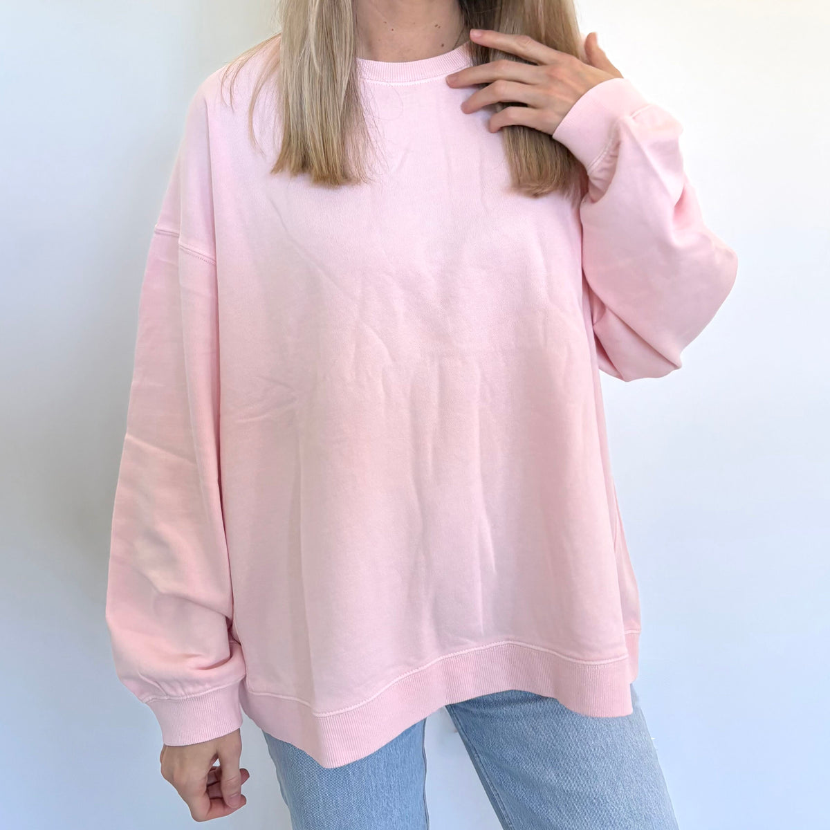 Blush Oversized Boxy Crew