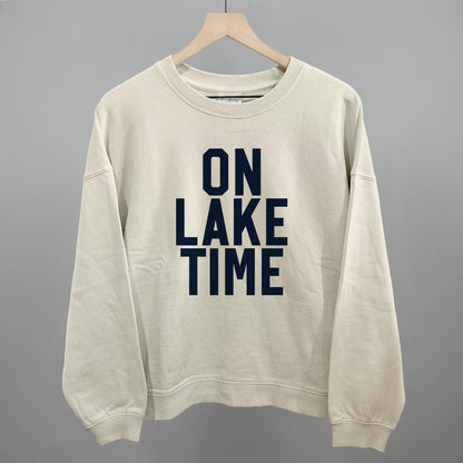 On Lake Time Block Letters