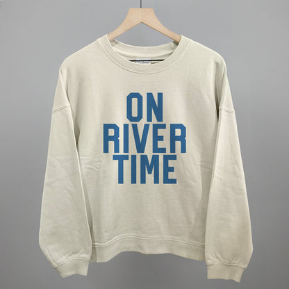 On River Time Block Letters