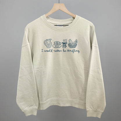 I Would Rather Be Thrifting Blue