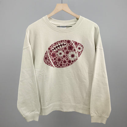 Floral Football Maroon