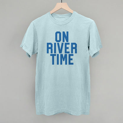 On River Time Block Letters