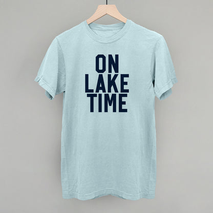 On Lake Time Block Letters