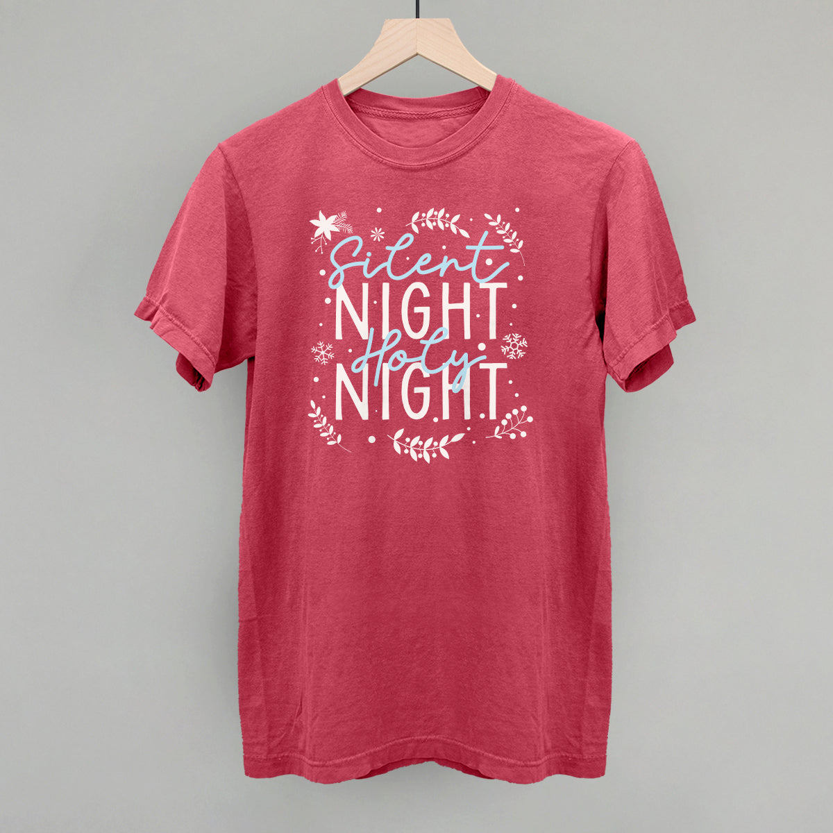 Silent Night Holy Night Blue & White Doodles