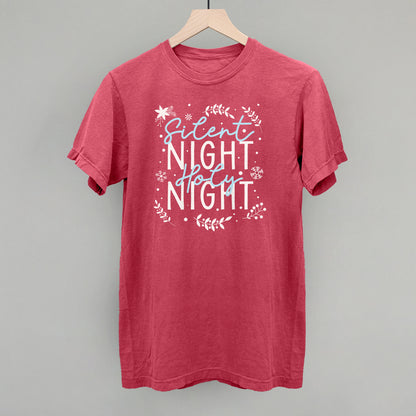 Silent Night Holy Night Blue & White Doodles